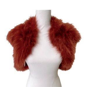 Rust Dyed Knitted Fox Bolero